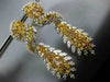 EXTRA LARGE 16.29CT WHITE & MULTI COLOR DIAMOND 18K 2 TONE GOLD HANGING EARRINGS