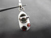 ESTATE 14KT WHITE GOLD 3D RED & WHITE ENAMEL HAPPY SMILEY FACE BABY SHOE PENDANT