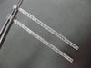 ESTATE LARGE .95CT DIAMOND 14KT WHITE GOLD CLASSIC ELONGATED TENNIS EARRINGS 2mm