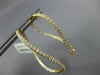 LARGE 2.15CT DIAMOND 18KT YELLOW GOLD 3D INSIDE OUT SWIRL HOOP HANGING EARRINGS