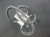 ESTATE LARGE .63CT DIAMOND 18KT WHITE GOLD 3D LOVE KNOT FUN RING