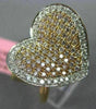LARGE .92CT WHITE & PINK DIAMOND 18KT WHITE & ROSE GOLD 3D HEART INFINITY RING