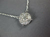 ESTATE .84CT DIAMOND 14KT WHITE GOLD SOLITAIRE FLOWER BY THE YARD LOVE NECKLACE