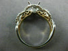 LARGE .75CT DIAMOND 14K WHITE & ROSE GOLD 3D FILIGREE SEMI MOUNT ENGAGEMENT RING