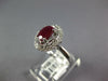 ESTATE 1.24CT DIAMOND & AAA RUBY 14KT WHITE GOLD CLASSIC OVAL & ROUND FUN RING