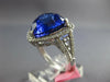 LARGE 11.33CT DIAMOND & AAA TANZANITE 18KT WHITE GOLD TRILLION ENGAGEMENT RING