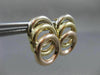 ESTATE LARGE 14K WHITE YELLOW & ROSE GOLD CIRCLE OF LIFE HANGING EARRINGS #22755