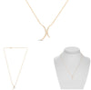 ESTATE .10CT DIAMOND 14KT ROSE GOLD 3D CLASSIC DOUBLE CRESCENT X LOVE NECKLACE