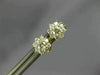 ESTATE .43CT DIAMOND 18KT YELLOW GOLD 3D CLASSIC CLUSTER FLOWER STUD EARRINGS