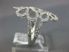ESTATE LARGE 1.20CT DIAMOND 18KT WHITE GOLD 3D CLASSIC FLOWER BUTTERFLY FUN RING