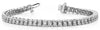 ESTATE 4.5CT DIAMOND 14KT WHITE GOLD 3D CLASSIC ROUND SEMI BEZEL TENNIS BRACELET
