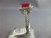 2.22CT DIAMOND & AAA RUBY 14KT WHITE GOLD OVAL & ROUND FILIGREE ENGAGEMENT RING