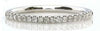ESTATE .16CT DIAMOND 18KT WHITE GOLD CLASSIC 2MM SEMI ETERNITY ANNIVERSARY RING