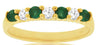 .62CT DIAMOND & AAA EMERALD 14KT YELLOW GOLD ROUND SHARED PRONG ANNIVERSARY RING