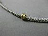 ESTATE LONG 14KT WHITE & YELLOW GOLD ITALIAN BEAD BY THE YARD NECKLACE #22905