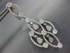 ESTATE 2.86CT DIAMOND 18K WHITE GOLD 3D MULTI FLOWER CHANDELIER HANGING EARRINGS