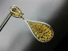 LARGE GIA 11.52CT WHITE & FANCY YELLOW DIAMOND 18K GOLD CLUSTER HANGING EARRINGS