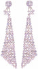 EXTRA LARGE 18.07CT PINK DIAMOND 18KT ROSE GOLD 3D MULTI ROW TRIANGULAR EARRINGS