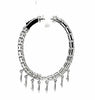 ESTATE LARGE 4.5CT DIAMOND 18K WHITE GOLD MULTI SHAPE TEAR DROP HANGING EARRINGS