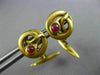 ANTIQUE .30CT AAA RUBY 18KT YELLOW GOLD SWIRL SNAKE CIRCULAR FUN MEN'S CUFFLINKS