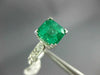 ESTATE 2.35CT DIAMOND & AAA EMERALD 18KT WHITE GOLD 3D OCTAGON ENGAGEMENT RING