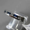 ESTATE .70CTW DIAMOND & AAA SAPPHIRE 14KT WHITE GOLD MILGRAIN ANNIVERSARY RING