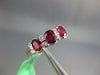 1.20CT DIAMOND & AAA RUBY 18KT WHITE GOLD OVAL & ROUND WEDDING ANNIVERSARY RING