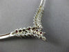 ESTATE 2.83CT DIAMOND & AAA RUBY 14KT WHITE GOLD 3D V SHAPE OMEGA NECKLACE 15009
