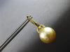 .44CT DIAMOND & AAA GOLDEN SOUTH SEA PEARL 18KT YELLOW GOLD 3D HANGING EARRINGS