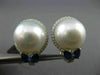 LARGE .92CT DIAMOND AAA SAPPHIRE & SOUTH SEA PEARL 18KT WHITE GOLD 3D EARRINGS