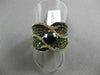 ESTATE WIDE 2.85CT DIAMOND & ORANGE SAPPHIRE 18KT ROSE GOLD CRISS CROSS FUN RING