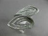 ESTATE LARGE 1.26CT DIAMOND 14KT WHITE GOLD 3D MULTI DOUBLE LEAF OPEN FUN RING