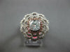 GIA CERTIFIED 2.28CT WHITE PINK & BLUE DIAMOND 18K WHITE GOLD 3D ENGAGEMENT RING