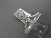 ESTATE WIDE .46CT DIAMOND 18K WHITE GOLD TEAR DROP CLUSTER TRIANGULAR CROWN RING