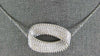 ESTATE LARGE 1.22CT DIAMOND 18KT WHITE GOLD 3D MULTI ROW INFINITY LOVE PENDANT