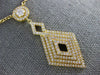 ESTATE LARGE .69CT DIAMOND 18KT YELLOW GOLD MULTI ROW SQUARE INFINITY NECKLACE