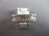 WIDE 1CT DIAMOND 18KT WHITE GOLD ROUND PRINCESS 3 ROW INVISIBLE ANNIVERSARY RING