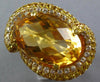 EXTRA LARGE 18.3CT DIAMOND & AAA YELLOW SAPPHIRE & CITRINE 14KT YELLOW GOLD RING