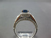 1.83CT DIAMOND & AAA SAPPHIRE 14K WHITE GOLD 3D CUSHION FILIGREE ENGAGEMENT RING