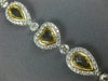 LARGE 13.95CT WHITE & FANCY YELLOW DIAMOND 18KT TWO TONE GOLD 3D TENNIS BRACELET
