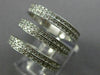 ESTATE LARGE 1.20CT DIAMOND 14KT WHITE GOLD 3D ETERNITY THREE ROW FUN LOVE RING