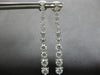 EXTRA LARGE 3.53CT DIAMOND 14KT WHITE GOLD 3D GRADUATING JOURNEY EARRINGS 28178