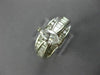 EXTRA WIDE 1.45CT ROUND & BAGUETTE DIAMOND 14KT WHITE GOLD 3D ENGAGEMENT RING