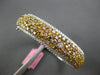 GIA LARGE 8.39CT INTENSE MULTI COLOR DIAMOND 18KT 2 TONE GOLD 3D BANGLE BRACELET
