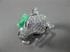 ESTATE LARGE .66CT DIAMOND & AAA DARK SAPPHIRE 18KT WHITE GOLD HAPPY TIGER RING