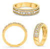 ESTATE .50CT DIAMOND 14KT YELLOW GOLD ROUND & BAGUETTE WEDDING ANNIVERSARY RING