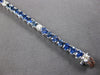 8.42CT DIAMOND & AAA SAPPHIRE 14KT WHITE GOLD 3D CLASSIC ROUND TENNIS BRACELET