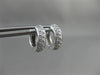 ESTATE WIDE .64CT DIAMOND PAVE 2 ROW 14KT WHITE GOLD HUGGIE EARRINGS FVS #20286