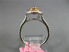 GIA 1.10CT WHITE & PINK DIAMOND 18KT WHITE & ROSE GOLD 3D HALO ENGAGEMENT RING