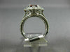 ESTATE WIDE 2.81CT DIAMOND & EXTRA FACET AAA GARNET 14K WHITE GOLD FILIGREE RING